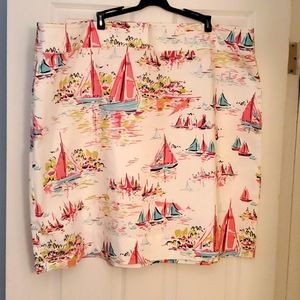 Talbott nautical themed skirt size 24